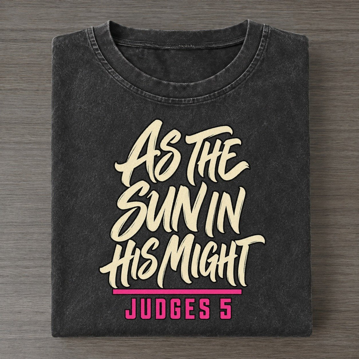 As The Sun In His Might Daughters Of Deborah Vintage T-shirt – Black