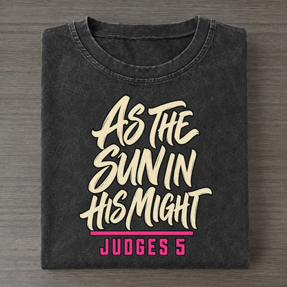 As The Sun In His Might Daughters Of Deborah Vintage T-shirt – Black