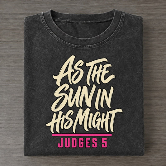 As The Sun In His Might Daughters Of Deborah Vintage T-shirt – Black