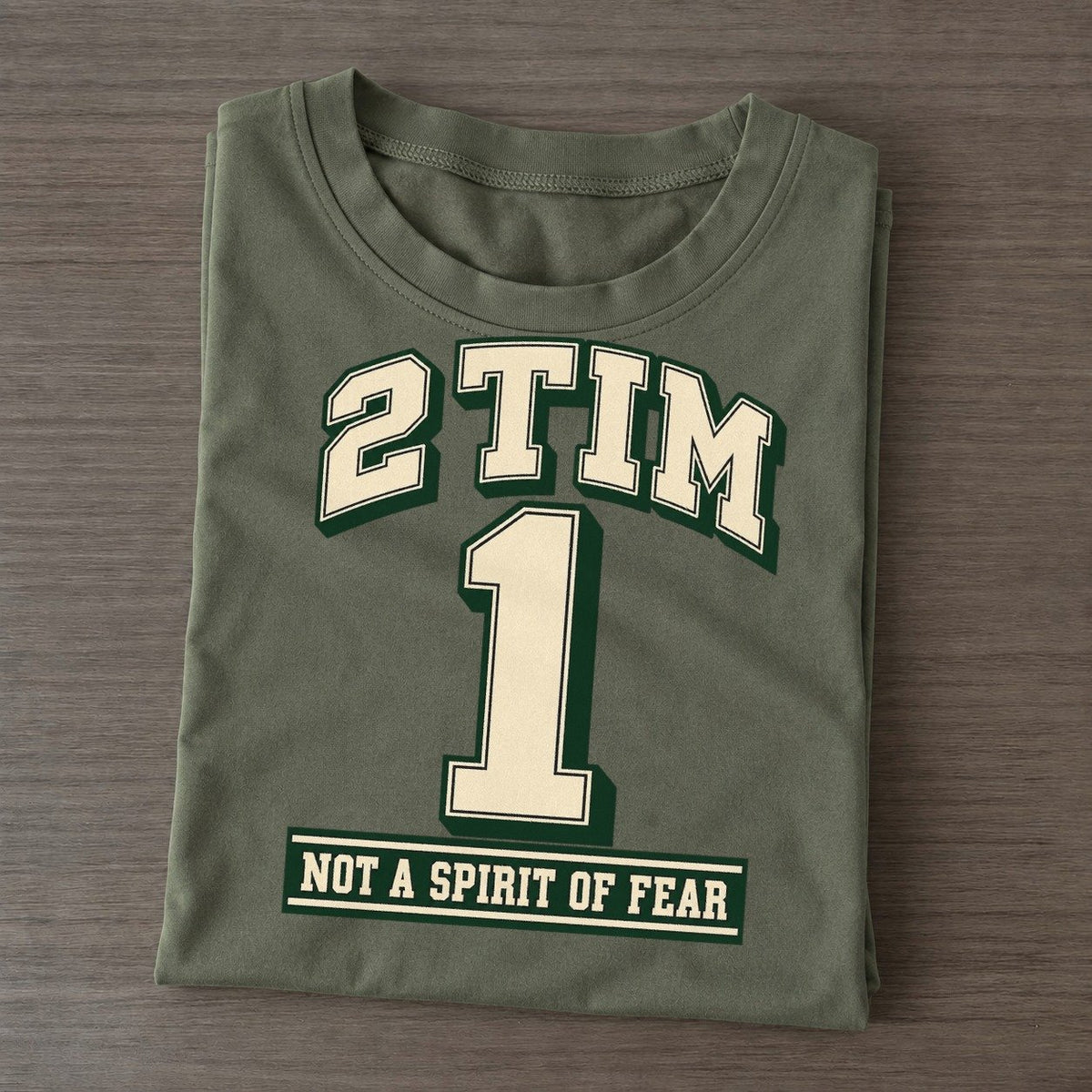 Timothy 1 Varsity Chapel Varsity Classic T-shirt – Army Green