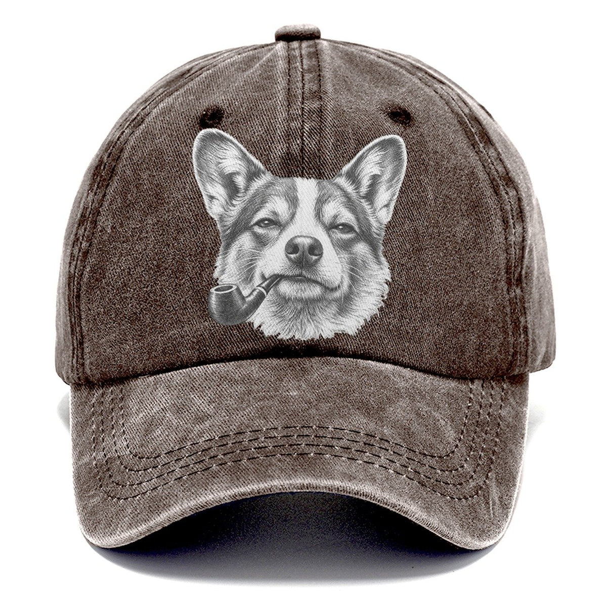 Pembroke Welsh Corgi A Classic Tobacco Pipe Smoking Dogs Smoking Dogs Portraits Classic Cap – Brown