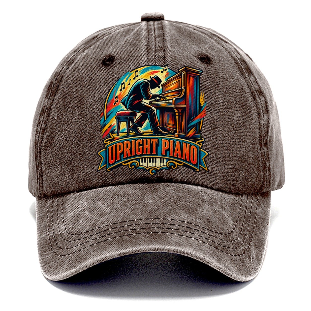 Upright Piano Crest Music Instruments Classic Cap – Brown
