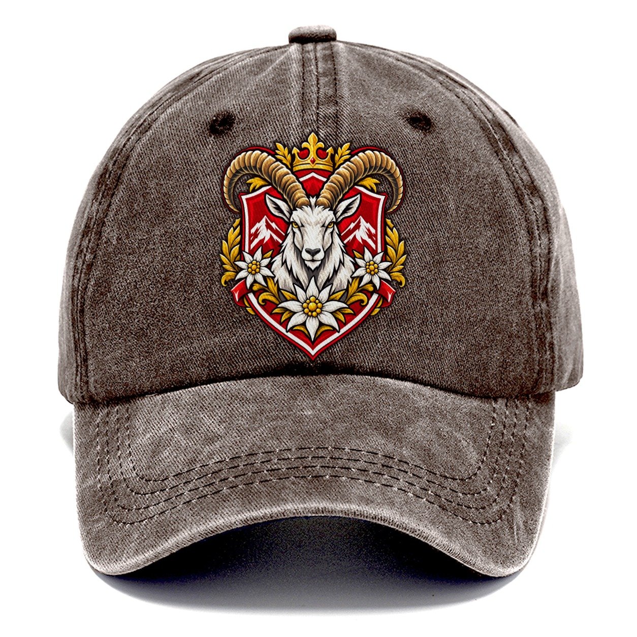 Switzerland Heraldic Crest Country Logos Classic Cap – Brown