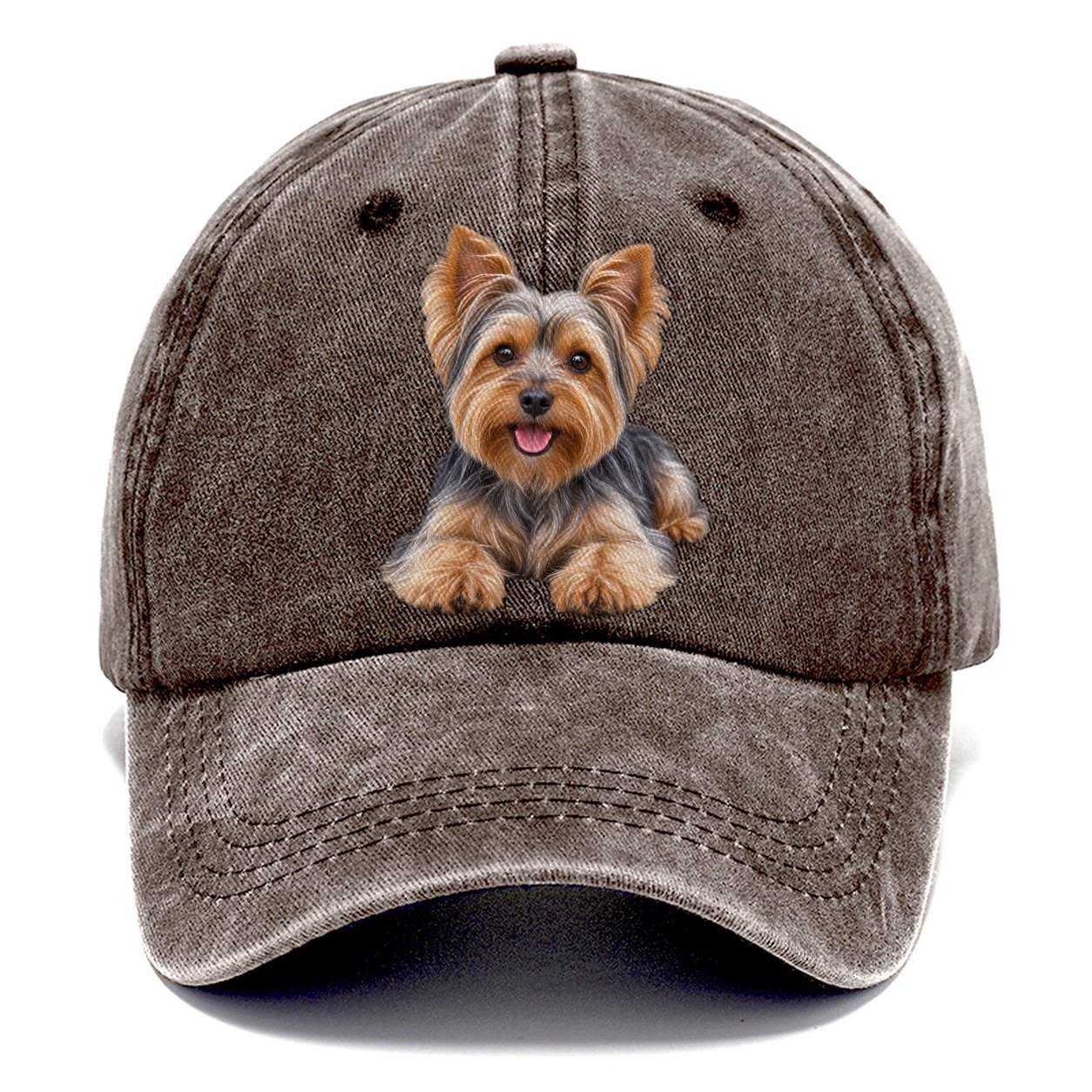 Yorkshire Terrier Lying Down Top Breeds Classic Cap – Brown
