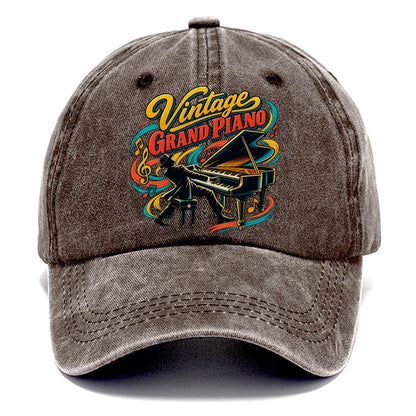 Vintage Grand Piano Music Instruments Classic Cap – Brown