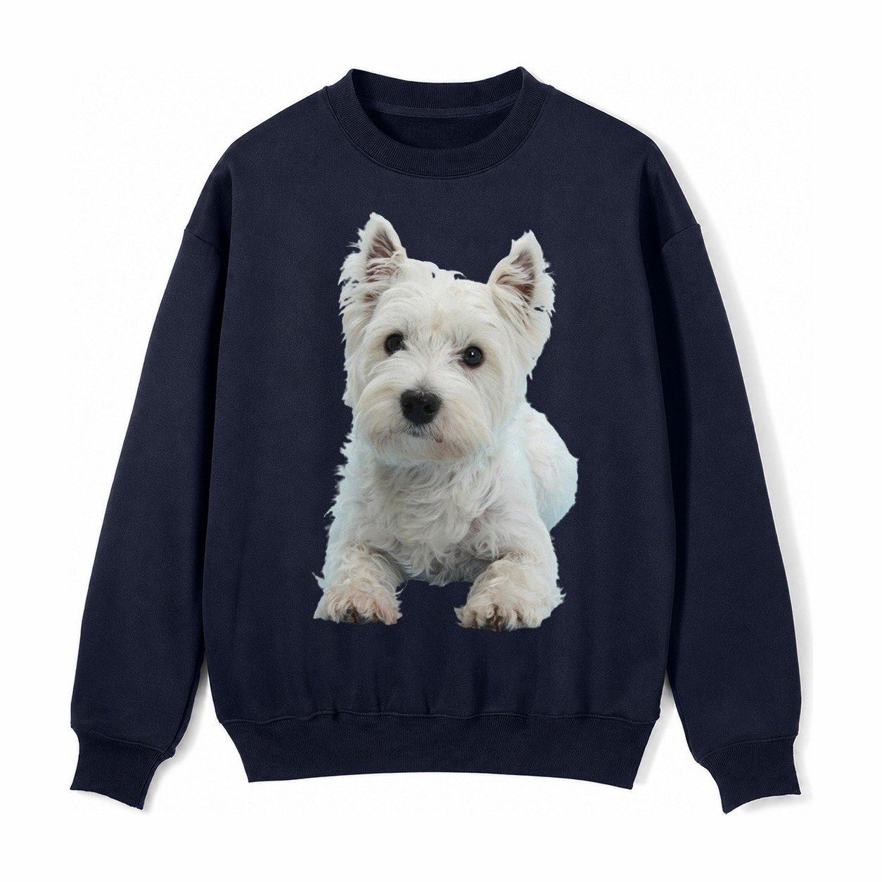 West Highland White Terrier Fleece Sweatshirt – Navy Blue