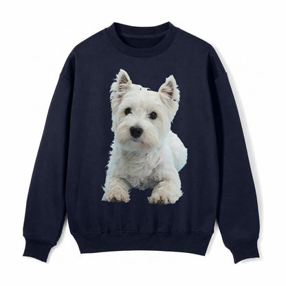 West Highland White Terrier Fleece Sweatshirt – Navy Blue