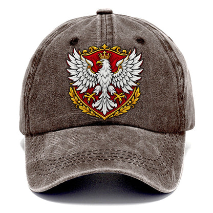 Poland Heraldic Crest Country Logos Classic Cap – Brown