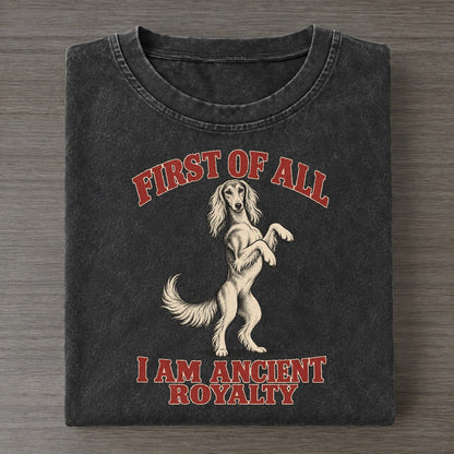 Saluki Dog Declarations Vintage T-shirt – Black