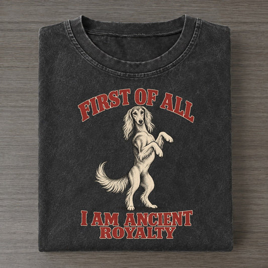 Saluki Dog Declarations Vintage T-shirt – Black