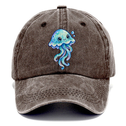 Jellyfish Upward Drift Sea Sprite Classic Cap – Brown