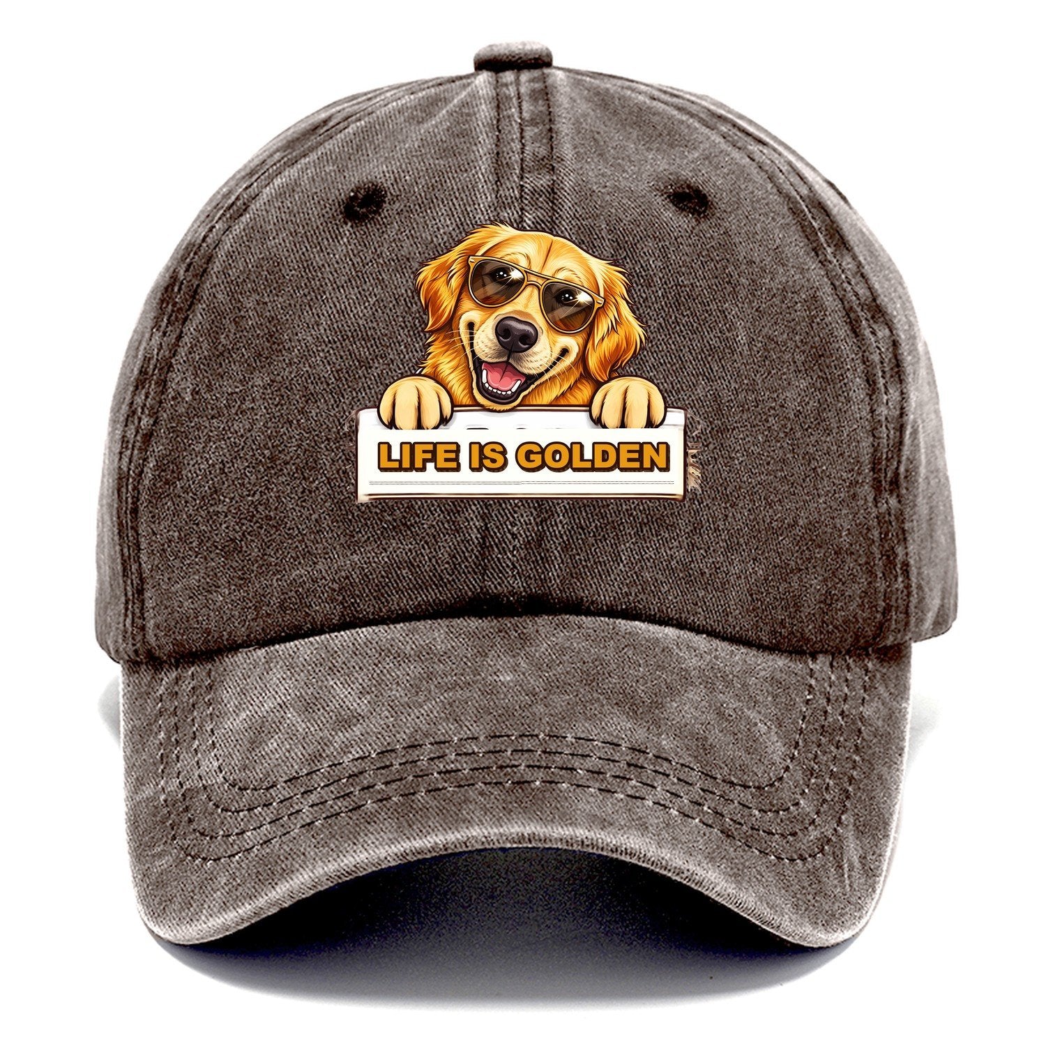 Life Is Golden Retriever Classic Cap – Brown