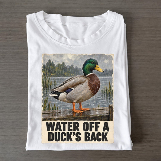 Duck Water Off A Duck S Back Animal Puns Vol. 2 Classic T-shirt – White