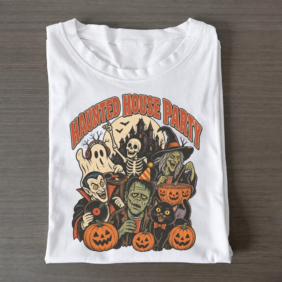 Haunted House Party Ghoul Mixer Classic T-shirt – White
