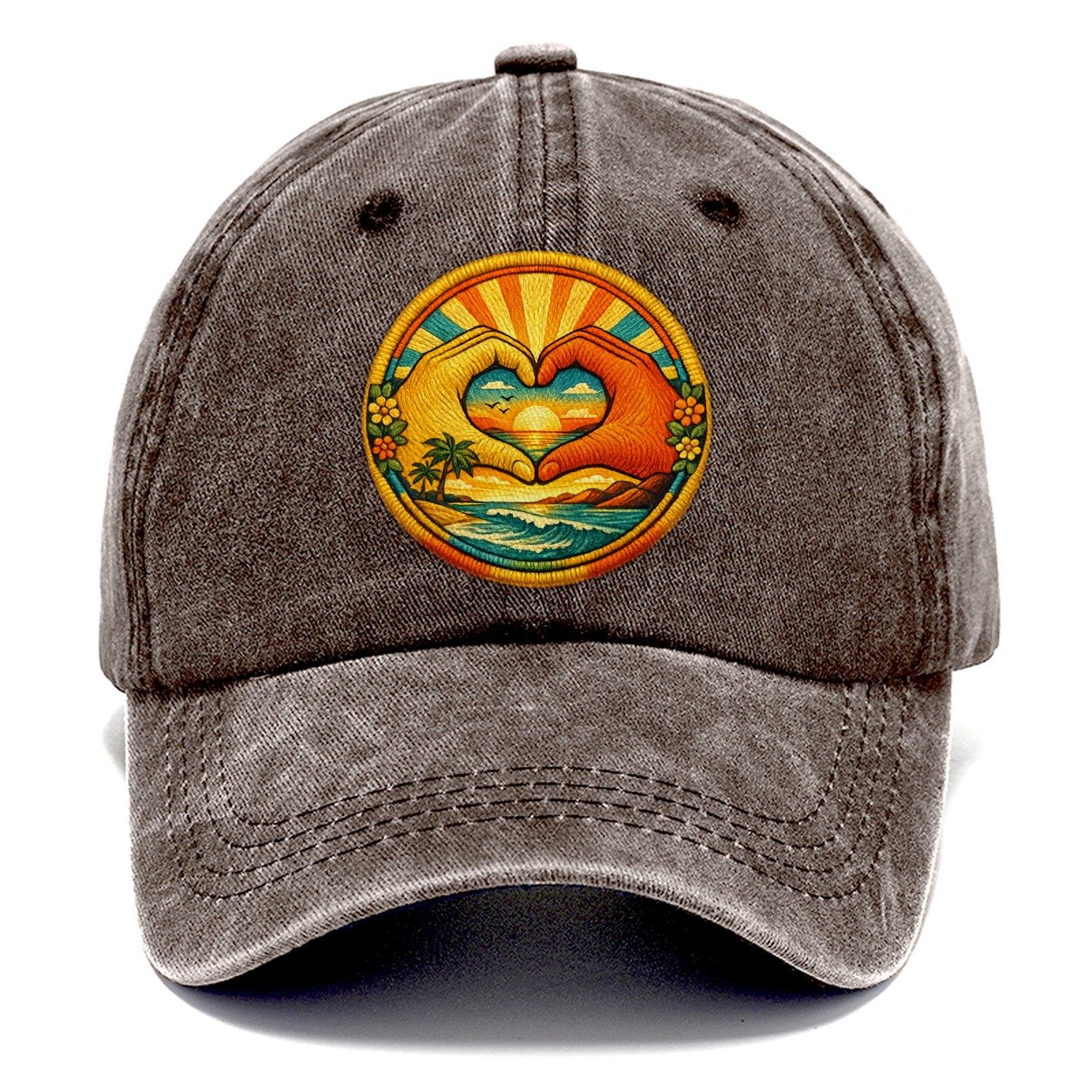 Golden Peace Classic Cap – Brown