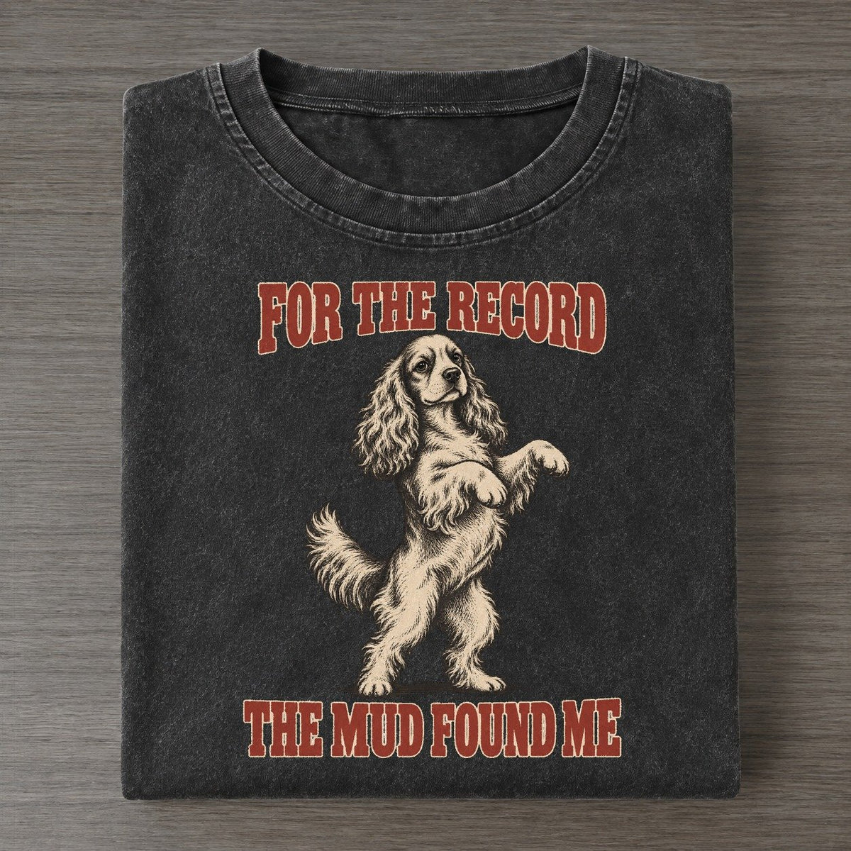 Cocker Spaniel Dog Declarations Vintage T-shirt – Black