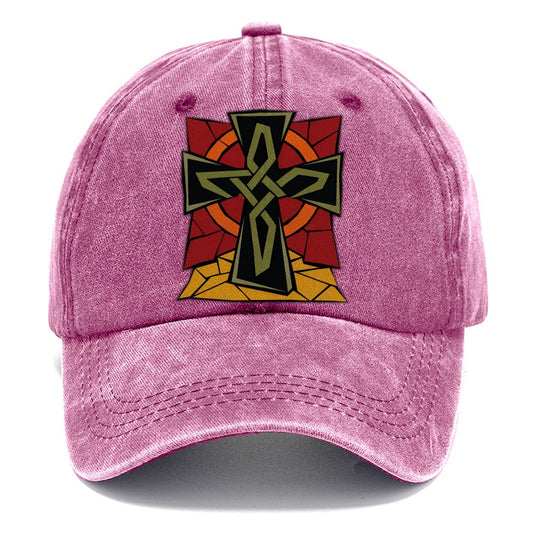 Celtic Cross Geometric Classic Cap – Dusty Rose