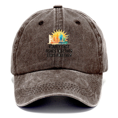 Family Fishes Together Classic Cap – Brown