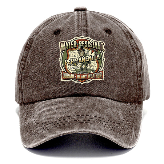 Water Resistant Permanently Classic Cap – Brown