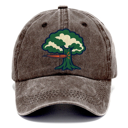 Tree Impact Diagram Disc Golf Classic Cap – Brown