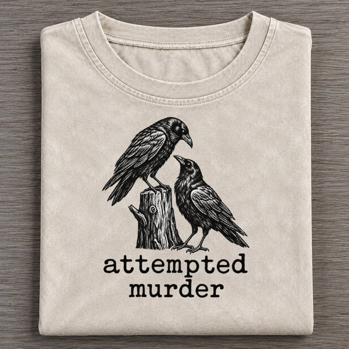 Attempted Murder Collective Nouns Vintage T-shirt – Off White