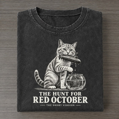 The Hunt For Red October Short Version Cats Vintage T-shirt – Black