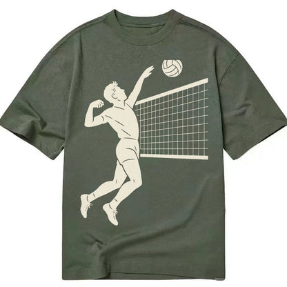 Volleyball Player At Net 66ebe1 Classic T-shirt – Army Green