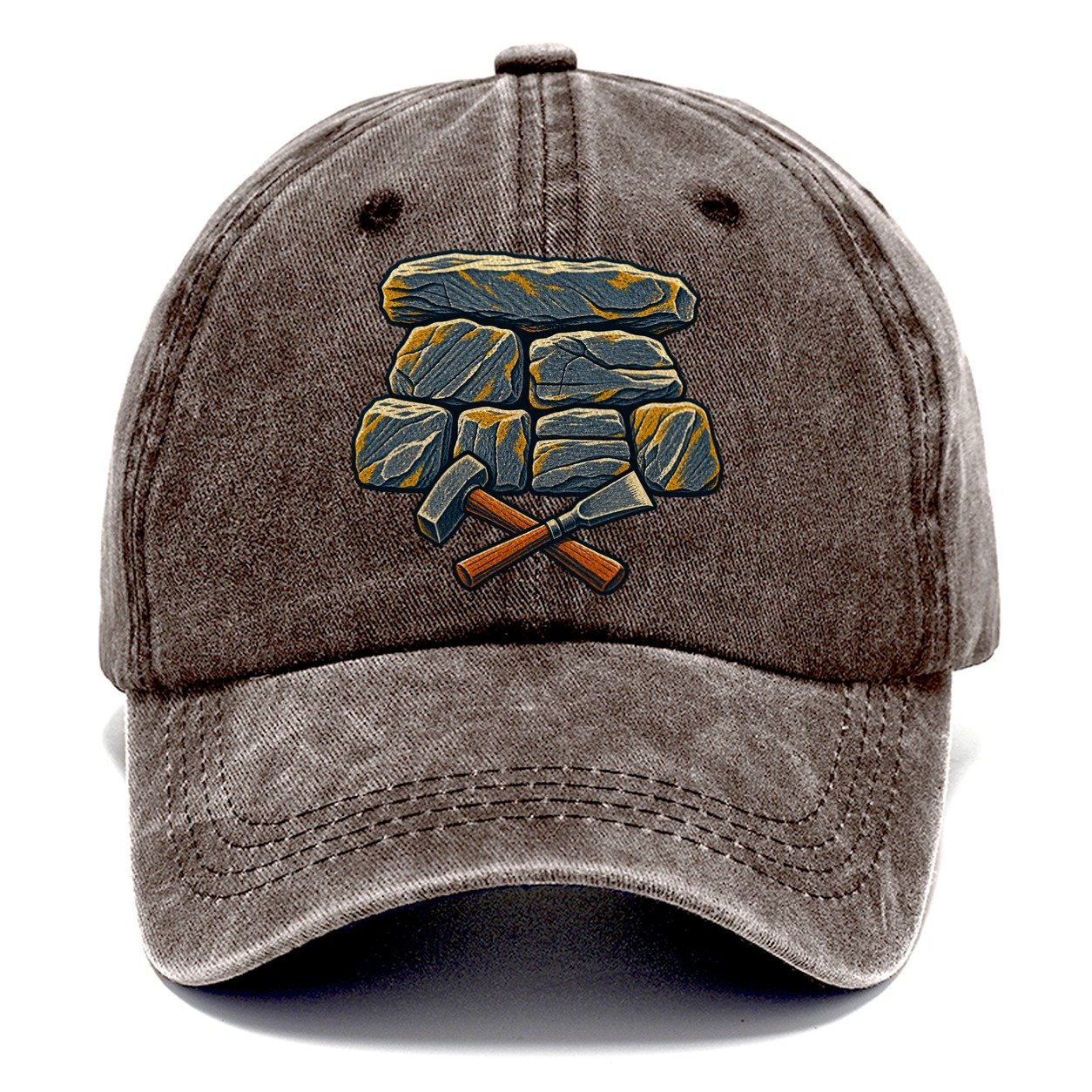 Seven Stone Wall Mason Hammer And Chisel Uk Culture Heritage Classic Cap – Brown