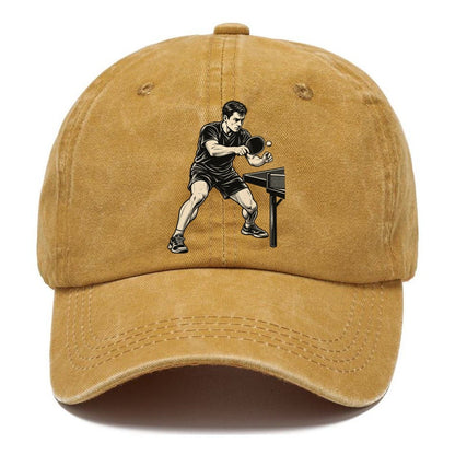 Table Tennis Backhand Block Global Sports Ink Figures Classic Cap – Golden Harvest