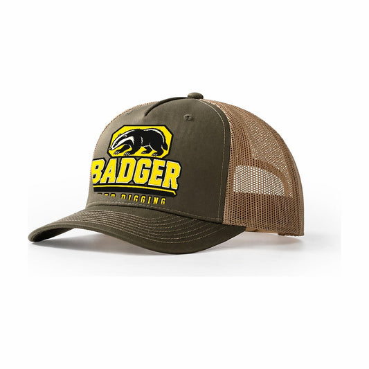 Badger Deep Digging Heavy Duty Trucker Hat – Olive Khaki