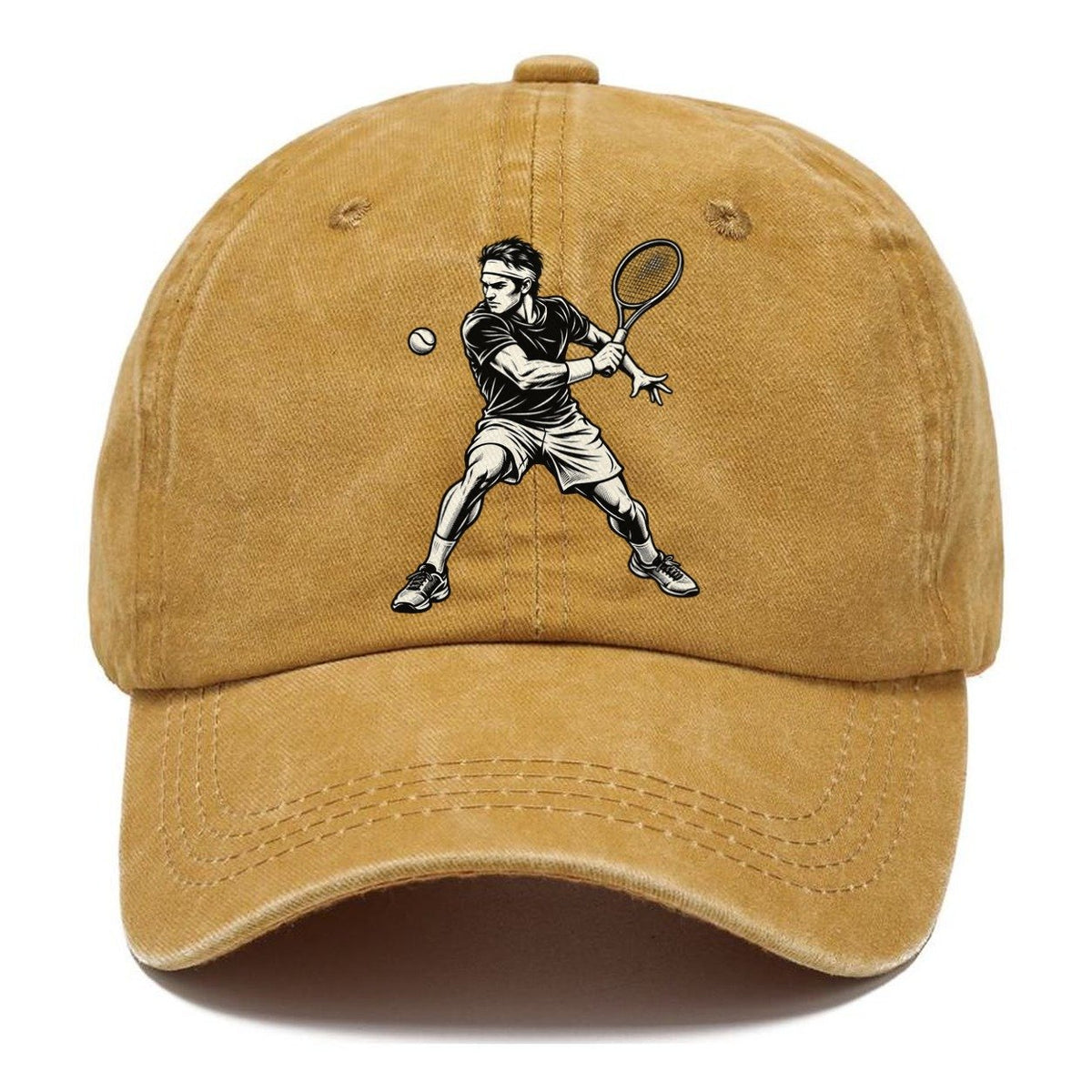 Tennis One Handed Backhand Global Sports Ink Figures Classic Cap – Golden Harvest