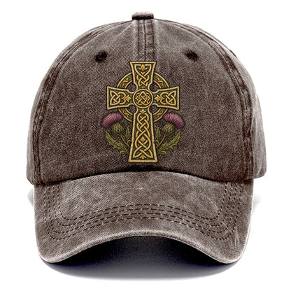 Celtic Cross Thistle Fan Favorites Classic Cap – Brown