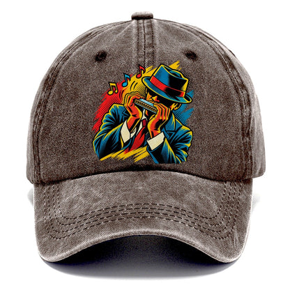 Pop Art Harmonica Classic Cap – Brown