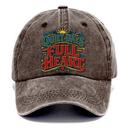 Quiet Days Full Heart Retired Living Classic Cap – Brown