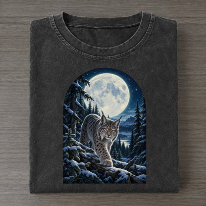Lynx In The Spruce Moon Country Vintage T-shirt – Black