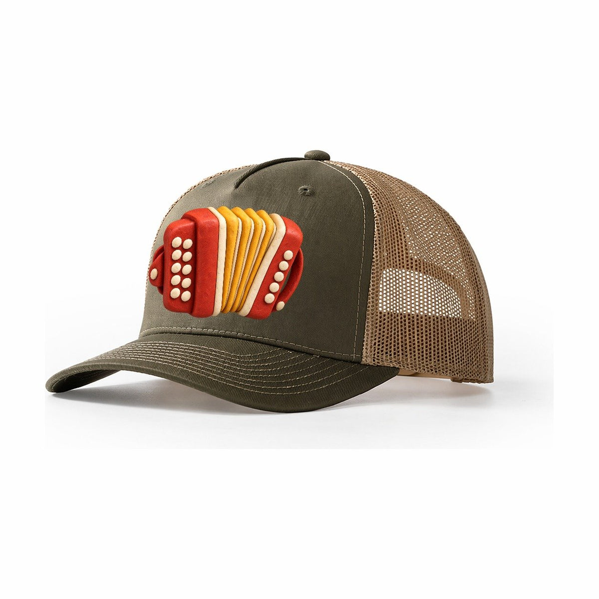 Accordion Bellows Trucker Hat – Olive Khaki