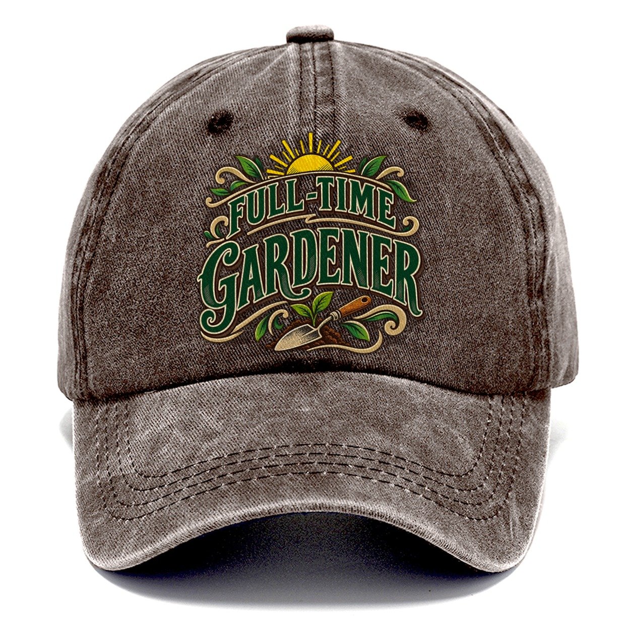 Full Time Gardener Retired Living Classic Cap – Brown