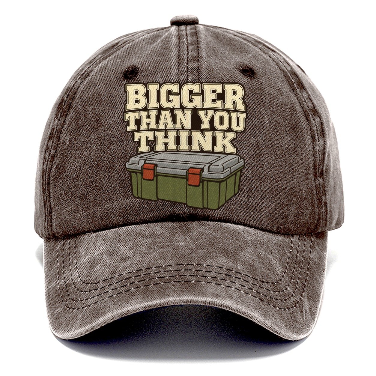 Bigger Than You Think Geocaching Classic Cap – Brown