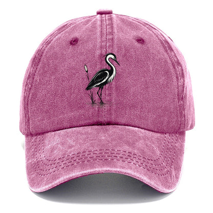 Heron with Cattail Classic Cap – Dusty Rose