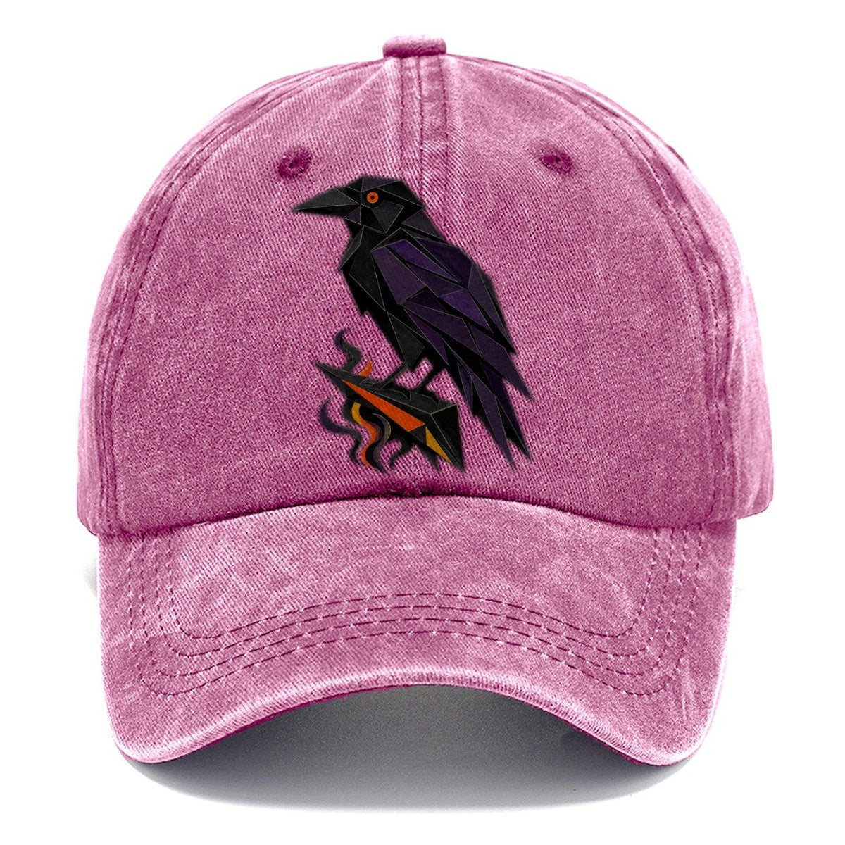 Raven Perched Profile Classic Cap – Dusty Rose