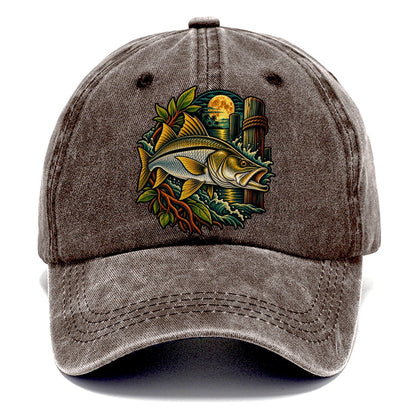 Snook Night Hunter Fishing Club Classic Cap – Brown