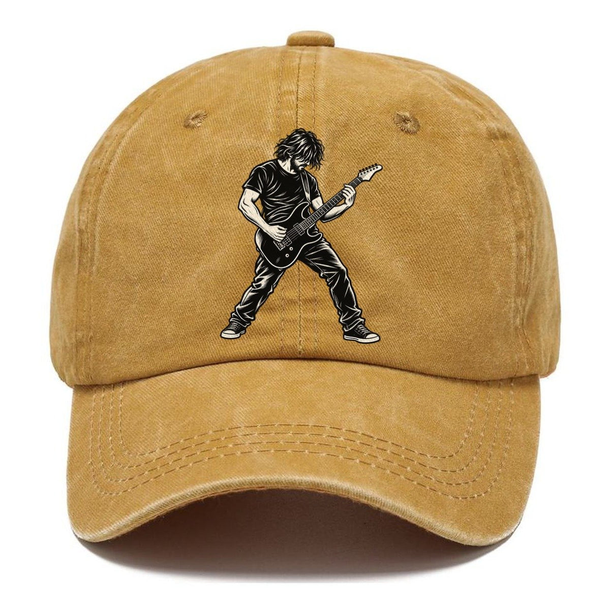 Electric Guitar Palm Muted Riff Global Music Ink Figures Classic Cap – Golden Harvest