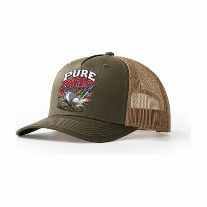 Pure Contact Golf Life Trucker Hat – Olive Khaki