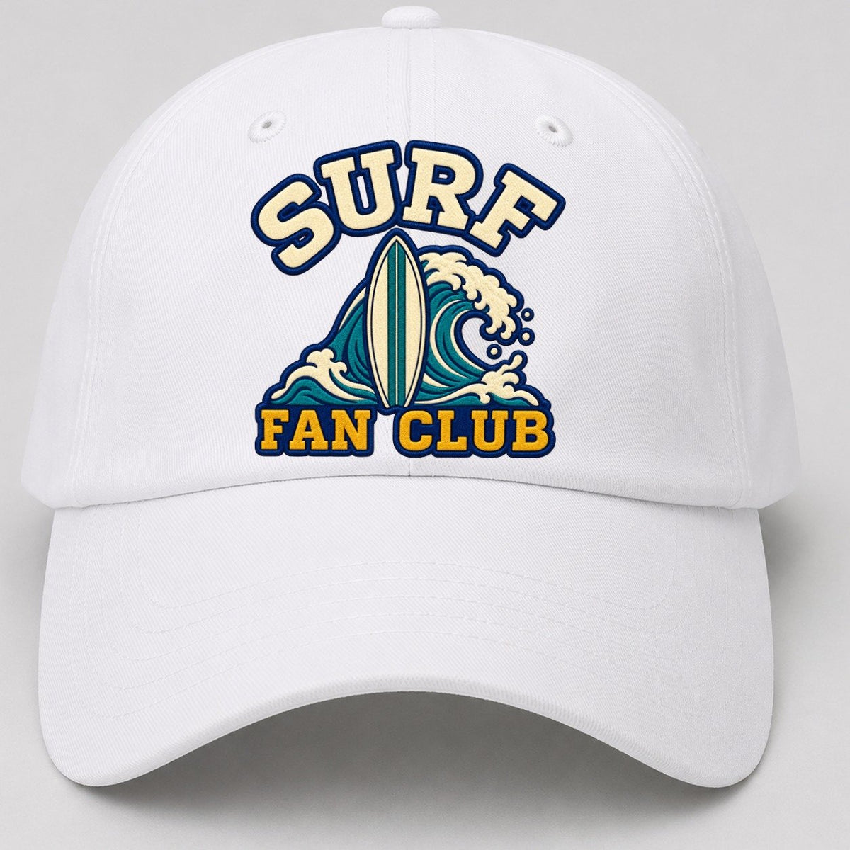 Surf Fan Club Baseball Cap – White
