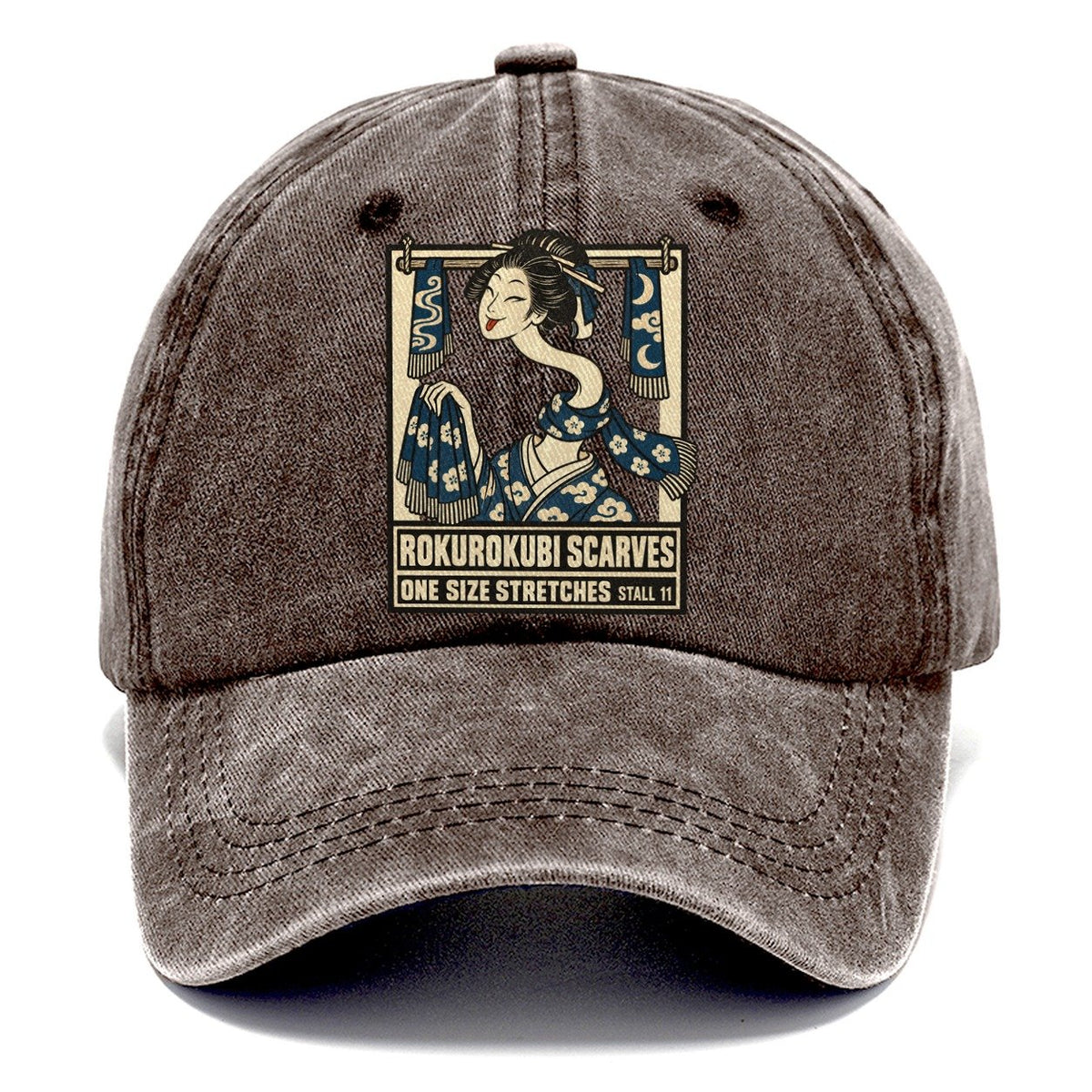 Rokurokubi Scarves Yokai Night Market Classic Cap – Brown