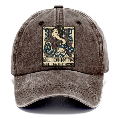 Rokurokubi Scarves Yokai Night Market Classic Cap – Brown