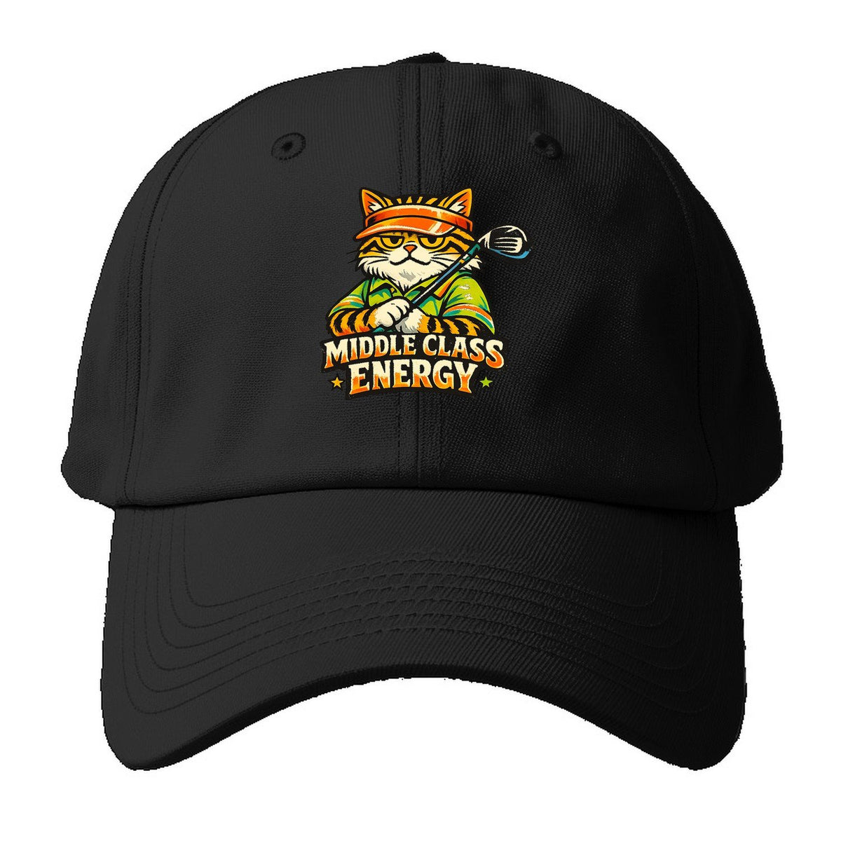 Middle Class Energy Golf Baseball Cap – Black