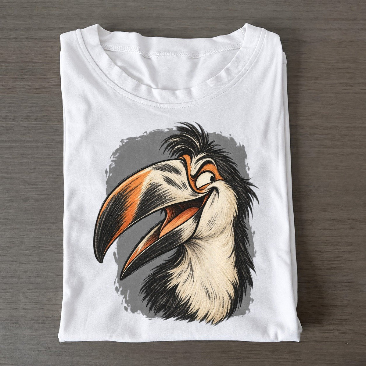 Toucan Expressive Portrait Wild Grin Gallery Classic T-shirt – White