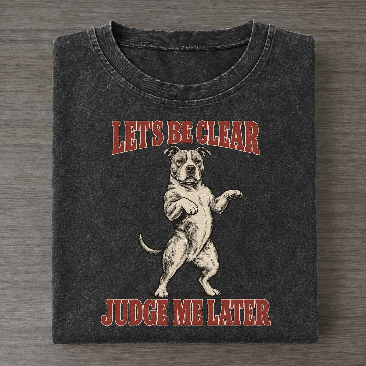 American Staffordshire Terrier Dog Declarations Vintage T-shirt – Black
