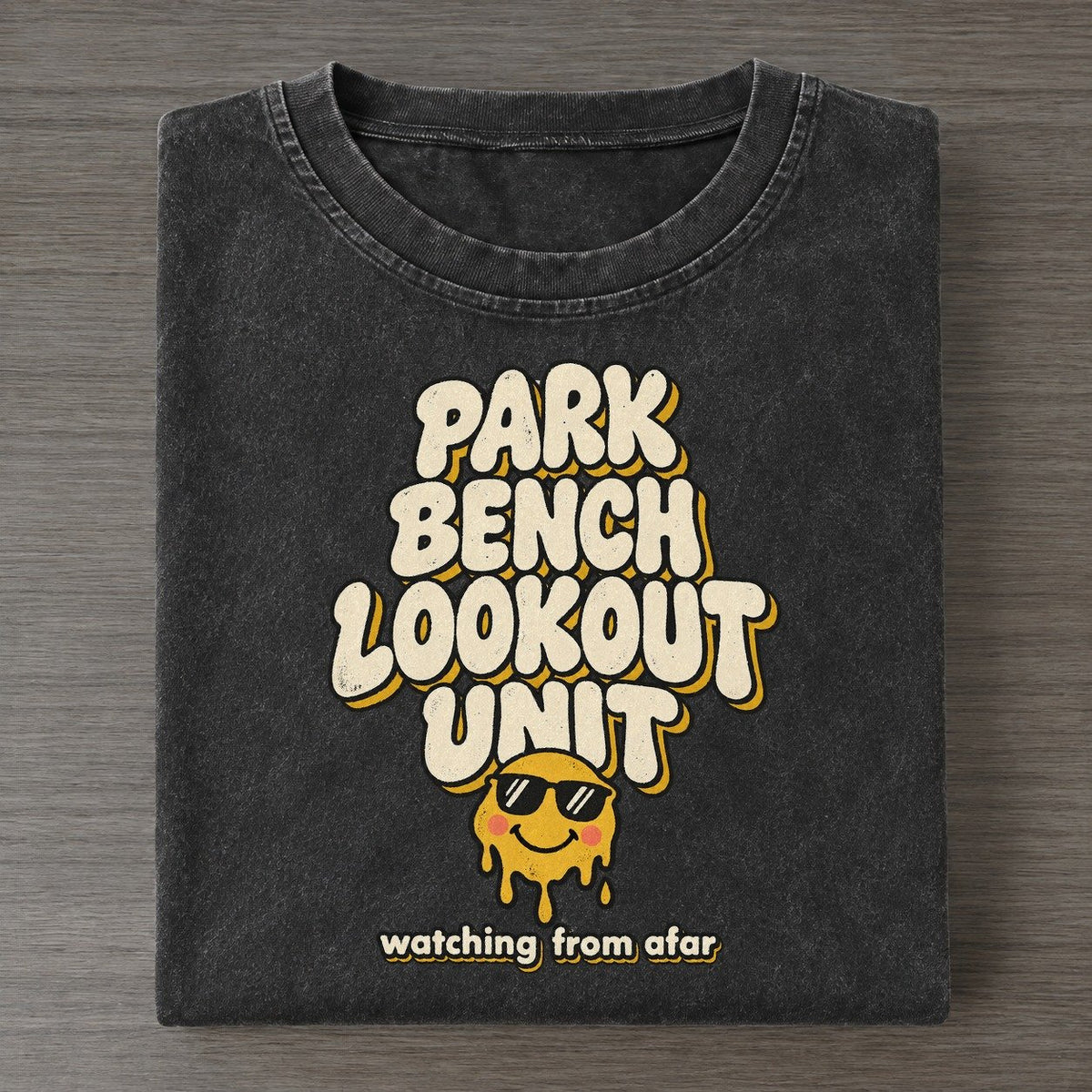 Park Bench Running On Fumes Club Vintage T-shirt – Black